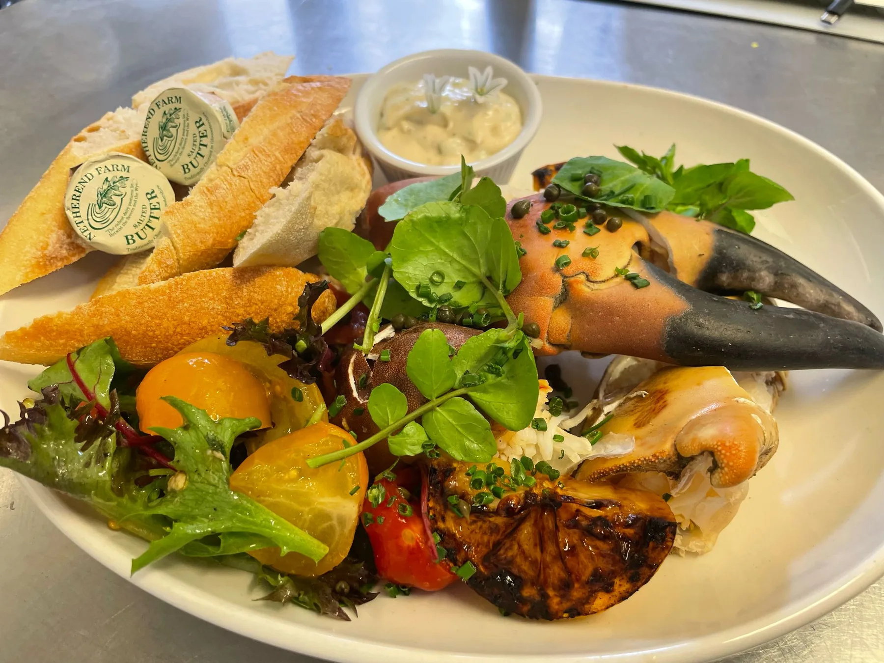 Dressed Port Isaac crab at The Chapel