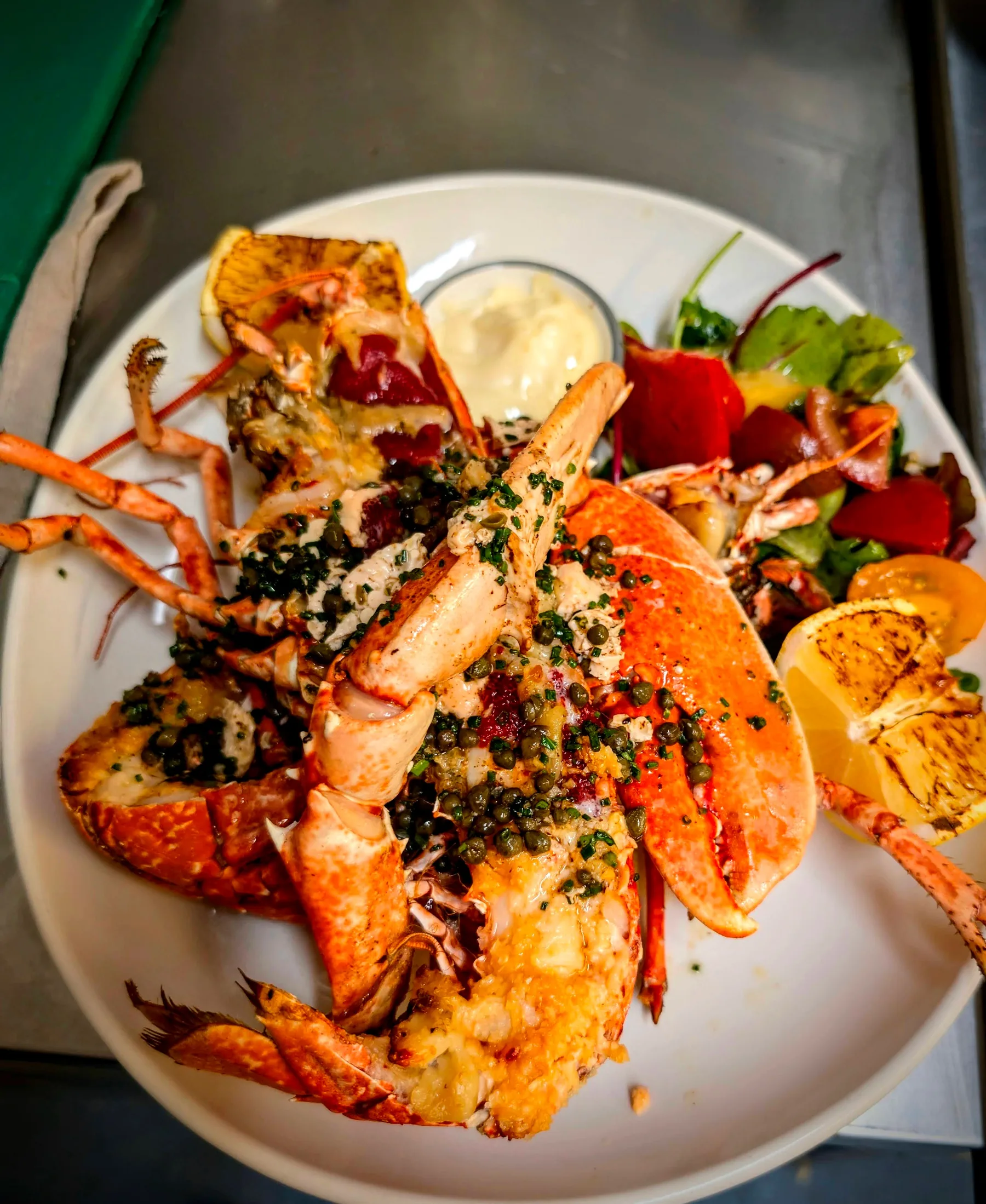 Whole Port Isaac lobster, cooked to order at The Chapel
